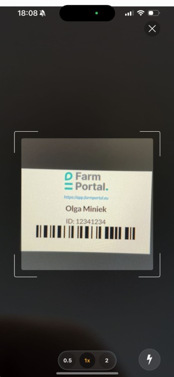 FarmPortal - skanowanie identyfikatora w aplikacji mobilnej.jpg